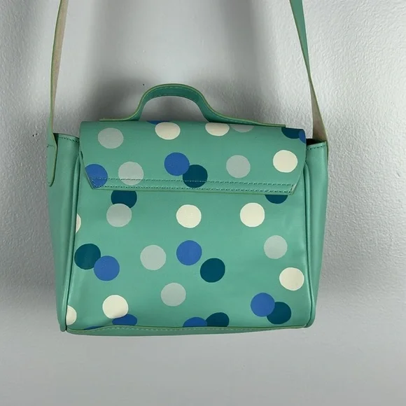 Cath Kidston Kids Retro Polka Dot Buckle Snap Closure Crossbody Bag Green Blue - Picture 10 of 14